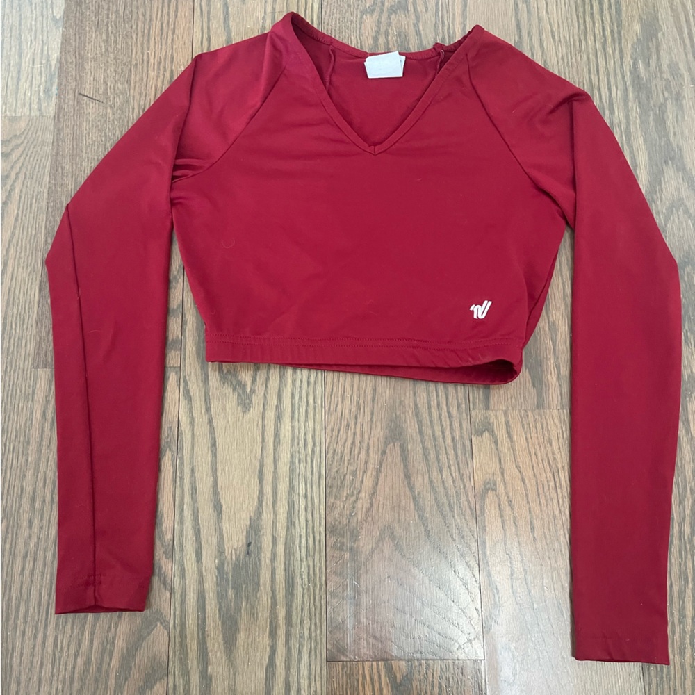 Varsity Spirit Red/Cardinal V-Neck Midriff in Size Small